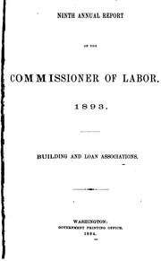 Cover of: Building and Loan Associations