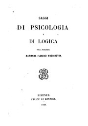 Cover of: Saggi di psicologia e di logica by Marianna Florenzi Waddington