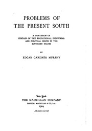 Cover of: PROBLEMS OF THE PRESENT SOUTH