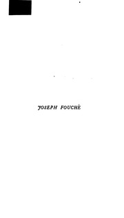 Cover of: Memoirs of Joseph Fouché, Duke of Otrante
