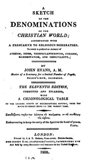 Cover of: A sketch of the denominations of the Christian world