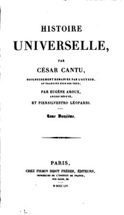 Cover of: histoire universelle