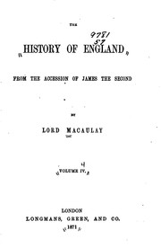 Cover of: The History of England from the Accession of James the Second by Thomas Babington Macaulay