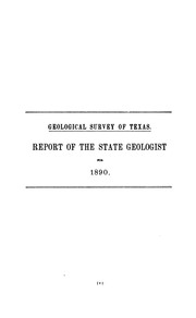Cover of: Report [and Accompanying Papers] by Texas Geological Survey