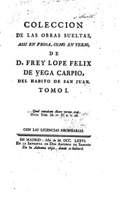 Cover of: Colección de las obras sueltas, assi en prosa, como en verso by Lope de Vega