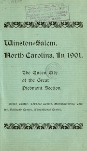 Cover of: Winston-Salem, North Carolina, in 1901. | 