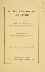Cover of: Applied bacteriology for nurses