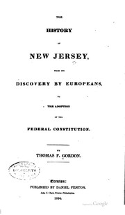 Cover of: The history of New Jersey