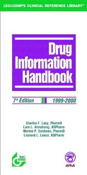 Cover of: Drug Information Handbook 1999-2000 (Drug Information Handbook, 7th ed) by Charles Lacy
