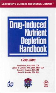 Cover of: Drug-Induced Nutrient Depletion Handbook, 1999-2000