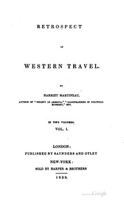 Cover of: Retrospect of western travel by Harriet Martineau