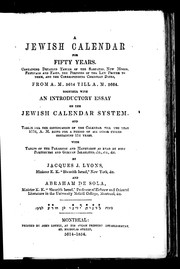 A Jewish calendar for fifty years by Jacques Judah Lyons