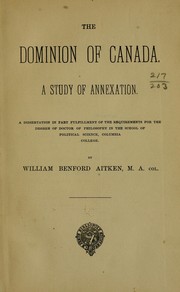 The Dominion of Canada by William Benford Aitken