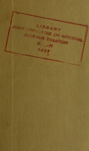 Cover of: History of exemption of dividend income under the individual income tax, 1913-1961