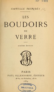 Cover of: Les boudoirs de verre