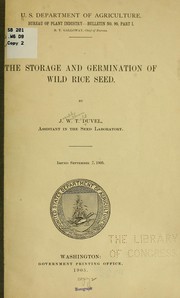 Cover of: The storage and germination of wild rice seed by Joseph William Tell Duvel