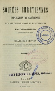 Cover of: Soirées chrétiennes by Nicolas Gridel