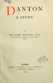 Cover of: Danton, a study by Hilaire Belloc