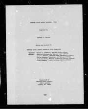 Cover of: Montana State Agency Authority File