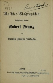 Robert Franz by Procházka, Rudolf Freiherr von