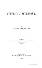 Cover of: Spherical astronomy.