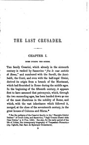 Cover of: The last crusader: or, The life and times of Cardinal Julian, of the house of Cesarini. A historical sketch
