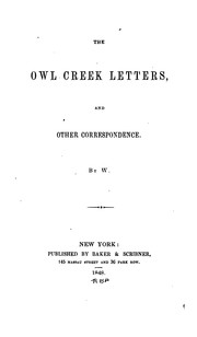 Cover of: The Owl Creek letters: and other correspondence.