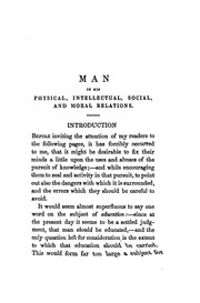 Cover of: Man, in his physical intellectual, social, and moral relations | W. Newnham