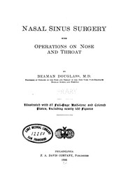 Cover of: Nasal sinus surgery with operations on nose and throat | Beaman Douglass