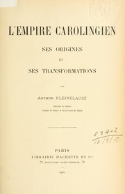 Cover of: L' Empire Carolingien by Kleinclausz, Arthur Jean