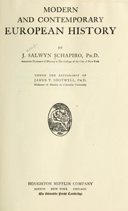 Cover of: Modern and contemporary European history by Schapiro, J. Salwyn