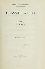 Cover of: Classification.: Class Q: Science.