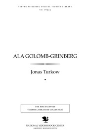 Cover of: Ala Golomb-Grinberg by Jonas Turkow