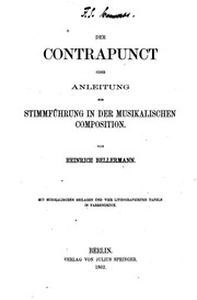 Cover of: Der contrapunct: oder Anleitung zur stimmführung in der musikalischen composition.