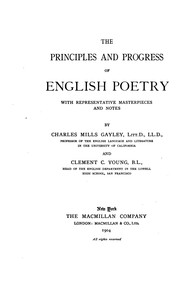 Cover of: The principles and progress of English poetry: with representative masterpieces and notes