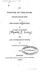 Cover of: The visitor of the poor by Joseph-Marie baron de Gérando