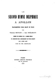 Cover of: Le second hymne delphique à Apollon by Théodore Reinach