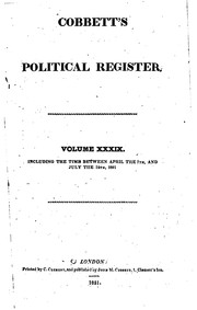 Cover of: Cobbett's Weekly Political Register