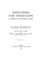 Cover of: Indications for operation in diseases of the internal organs