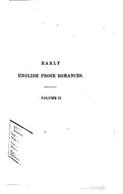 Cover of: Early English prose romances by William John Thoms, William John Thoms