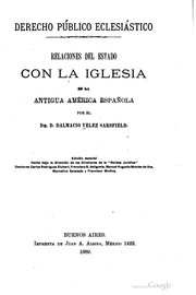 Cover of: Relaciones del estado con la iglesia en la antigua América española