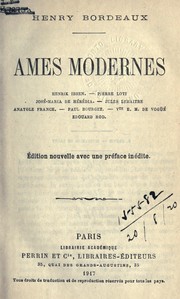 Ames modernes by Henri Bordeaux