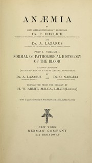 Cover of: Anaemia: Normal and pathological histology of the blood