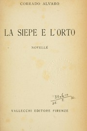 Cover of: La siepe e l'orto: novelle