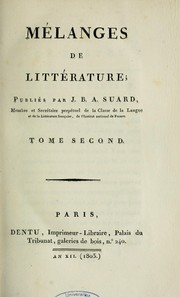 Cover of: Mélanges de littérature