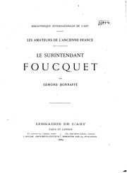Cover of: Les amateurs de l'ancienne France: Le surintendant Foucquet by Edmond Bonnaffé
