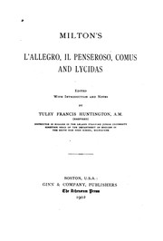 Cover of: L'allegro, Il Penseroso, Comus, and Lycidas