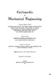 Cover of: Cyclopedia of Mechanical Engineering: A General Reference Work on Machine ...