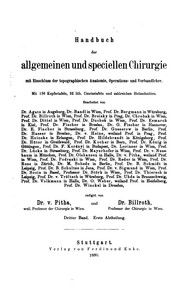 Cover of: Handbuch der allgemeinen und speciellen Chirurgie mit Einschluss der topographischen Anatomie ...