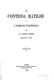 Cover of: La contessa Matilde e i romani pontefici